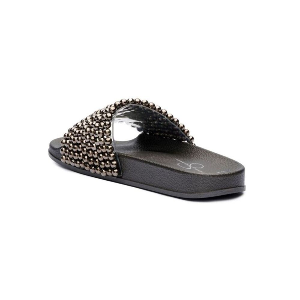 JESSICA SIMPSON Womens Black Pool Saycie Round Toe Slip On Slide Sandals 5 M - Picture 2 of 3